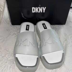 DKNY Clear Slide Sandals
